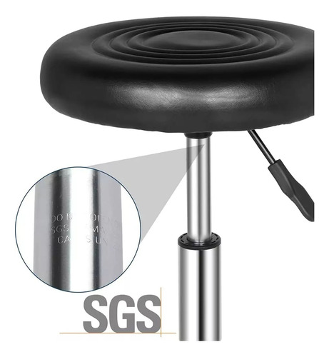 Silla Taburete Bar Giratorio Altura Ajustable Con Ruedas