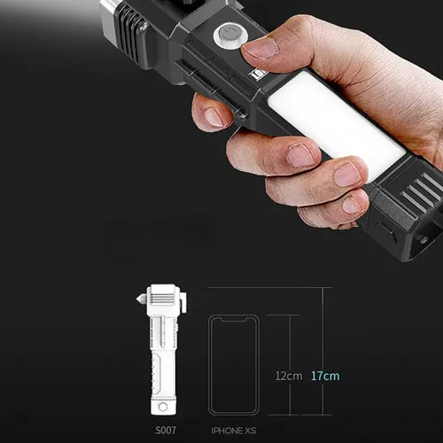 Linterna Táctica Militar Led Multifuncional 4 En 1 Para Coch