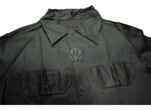 Camisa Chaquetilla Tactica Militar Verde 42 Al 52 Unisex