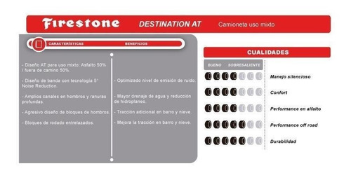 Imagen 2 de 8 de Neumático Firestone 235/75 R15 104s Destination A/t (lt) Ar