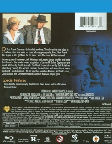 Blu-ray Postman Always Rings Twice / Cartero Llama Dos Veces