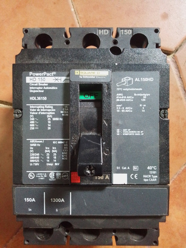 Breaker Industrial Trifásico 150a