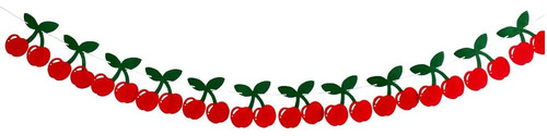 Corona De Frutas De Cerezo | Cartel Reutilizable De Cinta Pa