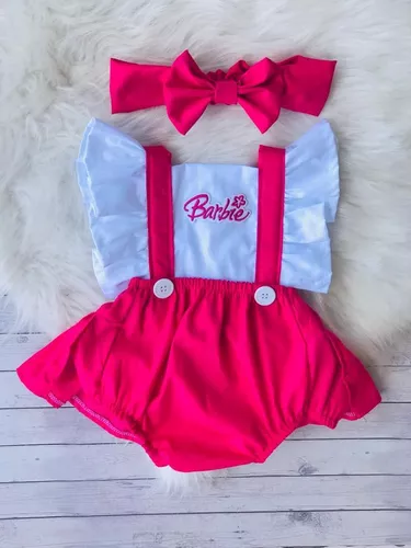 Jardineira Fantasia Romper Body Bebe Menina Moana Tiara Baby