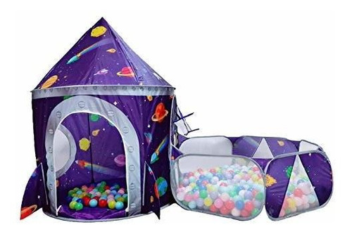 Lojeton 2pc Rocket Ship Carpa De Juego Para Niños, Piscina D