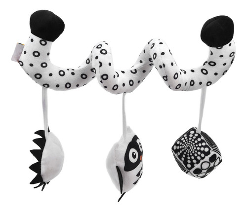 Baby Spiral Crib Bed Toy Wrap Black White Stroller Car