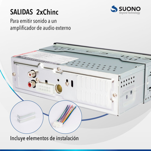 Stereo Auto Micro Sd Mp3 Usb Radio Fm Fijo Bluetooth Autoestereo Control Remoto Manos Libres