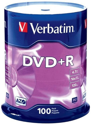 Cds Grabables Verbatim Dvd + R 4.7gb 16x Azo Disco De Medios