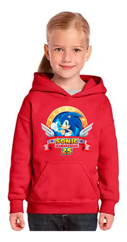 Poleron Canguro Rojo Sonic ¡oferta¡