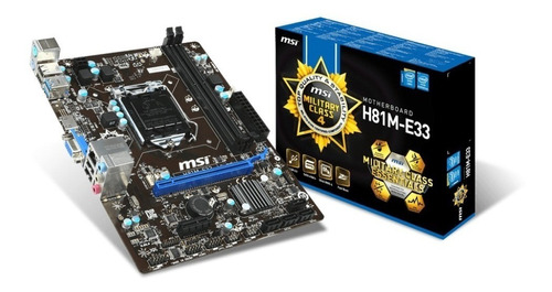 Tarjeta Madre Msi H81m-e33 Ddr3 Socket Lga 1150