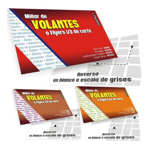 4 Mil Volantes / Flyer Publicitarios 1/2 Carta 