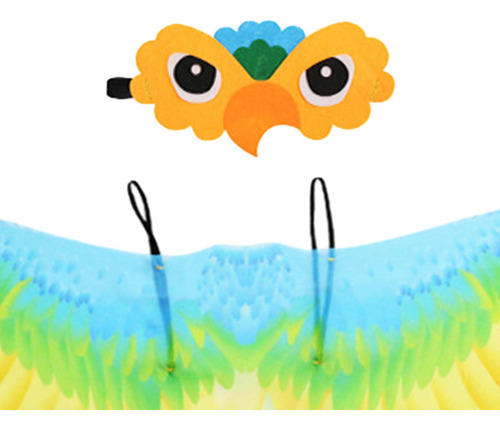 Conjunto De Disfraz De Pájaro For Niños, Capa Con Alas /