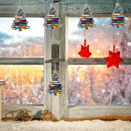 Libro Adornos Para Árboles De Navidad Colgante De Estantería