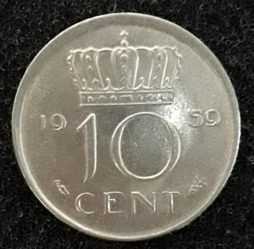 Moeda 10 Cêntimos 1959 Holanda