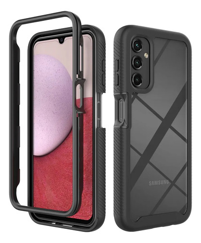 Funda 2 En 1 Uso Rudo Para Samsung A54 5g Transparente