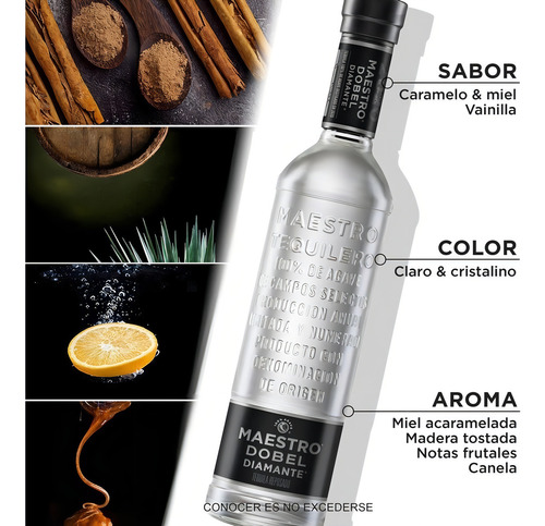 Tequila Maestro Tequilero Dobel Diamante 700 Ml