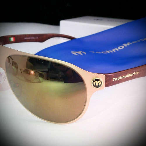 Lentes Technomarine Originales Mirage Steel Metal Gold