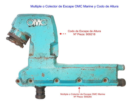 Multiple De Escape Omc Marine 909280 Y Codo De Altura 909218