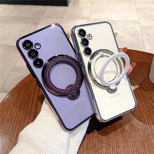 Funda Para Teléfono Samsung Galaxy A06, A25 A, A15, A05s, A05, A Prueba De Golpes, Transparente, Suave, Con Soporte Anular