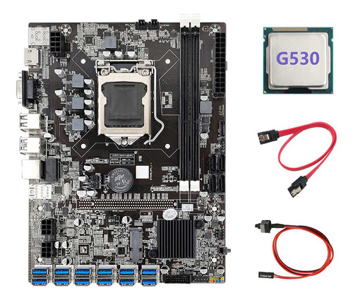 Placa Madre B75 Eth Mining+cpu G530+cable Conmutador+cable L