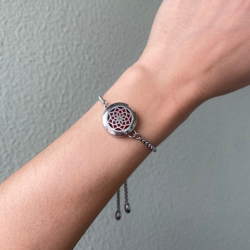 Pulseira Difusora Pessoal Mandala Dione Aço Inoxidavel