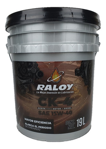 Aceite Raloy Diesel Extra Performance 15w40 Ck-4 Cubeta 19l