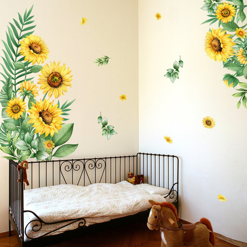 Tee Pegatinas De Pared Con Diseño De Plantas, Flores Y