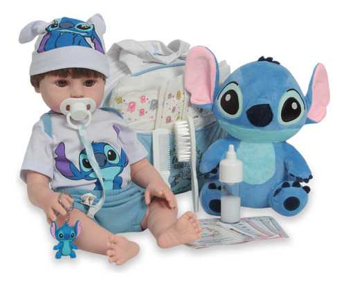 Bebê Reborn Menino Realista Príncipe Bolsa Itens
