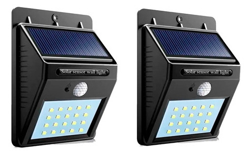 Foco Exterior Solar Led Sensor Movimiento X2 Unidades I Css®