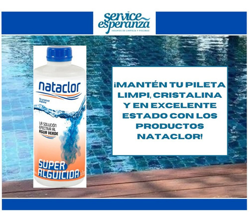 Super Alguicida Nataclor Liquido 1 Litro Para Pileta Verde