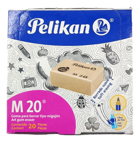 Caja Goma De Migajón Pelikan M 20 C/20 Piezas