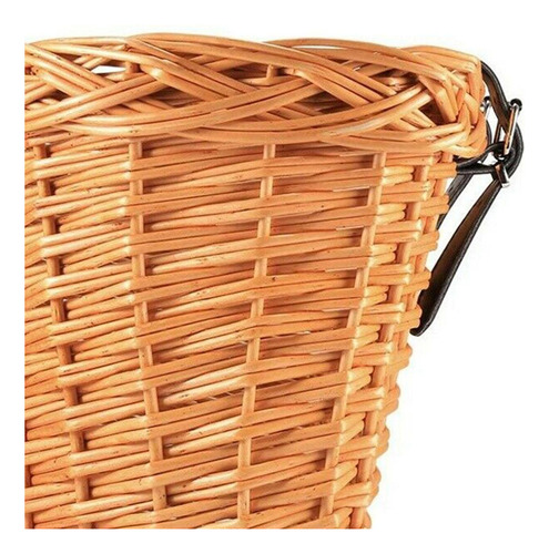 Cesta De Bicicleta En Forma De D De Mimbre Cesta De Compra
