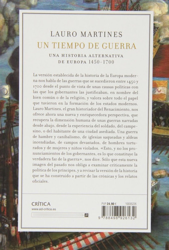 Un Tiempo De Guerra Lauro Martines Editorial Crítica
