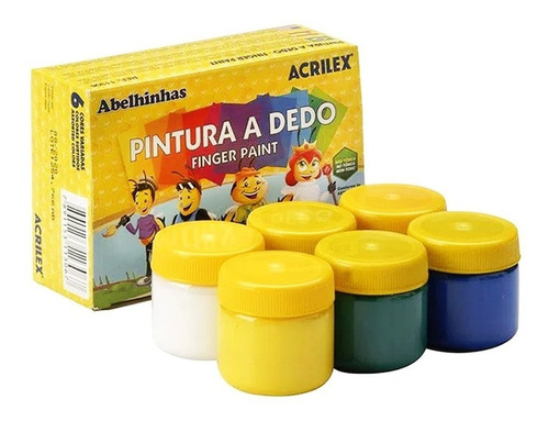 Dactilopintura Acrilex X4u De X6u C/u 30ml Suchina S.a