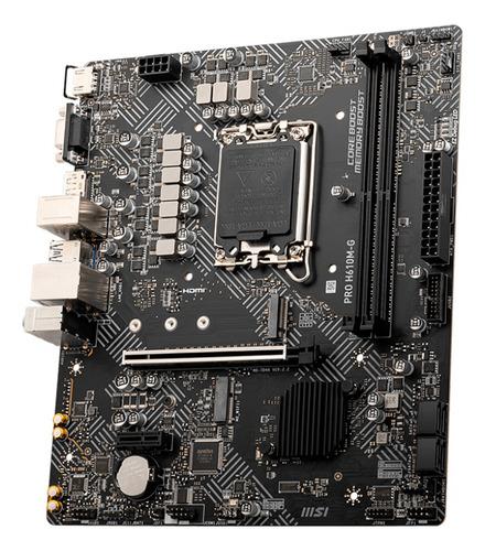 Tarjeta Madre Msi Pro H610m-g Socket 1700 Ddr5 Color Negro