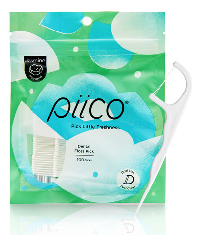 Piico Palillos De Hilo Dental De Jazmn Con Xilitol, Hilo Den