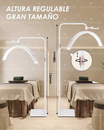 Lámpara De Pie Led Diamond Lámpara De Pestañas De Luz Roja