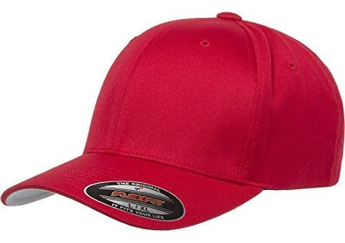 Flexfit Hombres De Béisbol Atlético Gorro, Rojo, Nnq38