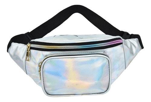 Riñonera Fanny Pack Bolsa Pequeña Holograma Hip Bag Para