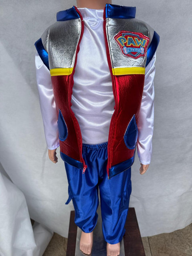 Disfraz Rider Premium Ryder Patrulla Canina Pawpatrol (chaleco Con Escudos Bordados + Pantalon Con Bolsas En Laterales + Camisa Ml)