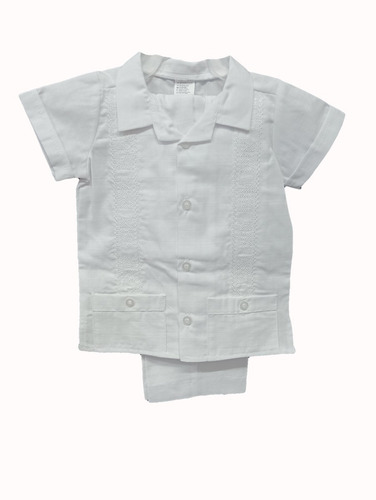 Guayabera Niño Traje Bautizo Niño Lino