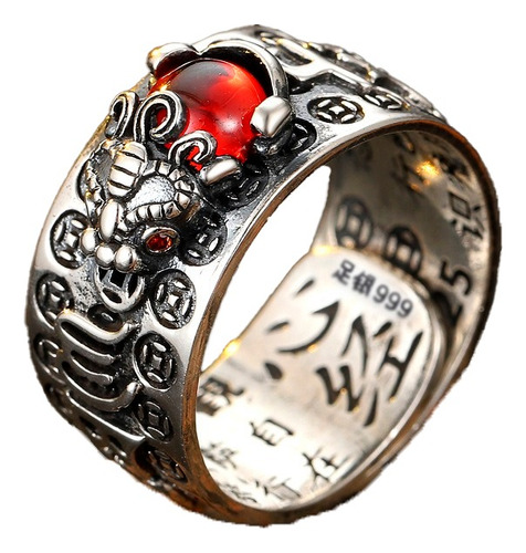 Anillo Pixiu Feng Shui Ajustable - Amuleto De Riqueza Suerte