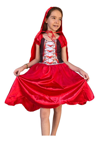 Fantasia Chapeuzinho Vermelho Com Capa Vermelha Lobo Mau