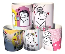 Comprar 5 Tazas Flork Día De La Madre 10 De Mayo Cerámicas Blanco Flork Día De La Madre