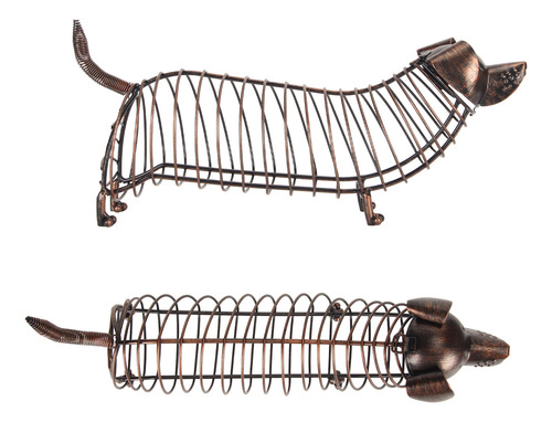 Soporte De Corcho Para Vino Dachshund, Moderno Y Realista, A