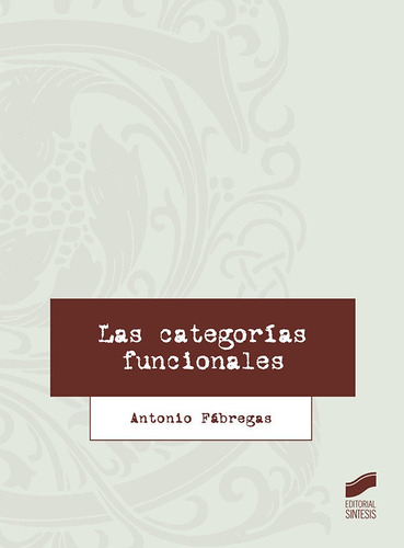 Libro Las Categorã­as Funcionales