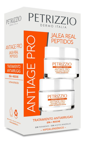 Set De Cremas Antirrugas Antiage Pro Jalea Real Peptidos | Petrizzio
