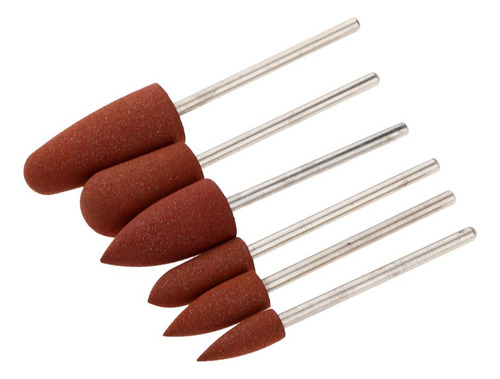 6 Unids Duro De Silicona Nail Bits De Taladro Pulido 02