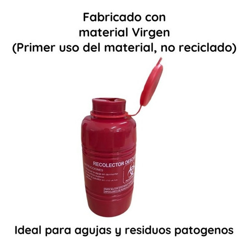 Imagen 6 de 10 de Descartadores De Agujas Plasticos 500 Cc X 80 U.