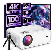 Comprar Proyectores Portatil 4k Profesional Wifi Android Led 13000lm, Android 9.0 Proyector Inteligente, Bluetooth Proyector con Pantalla de 120\